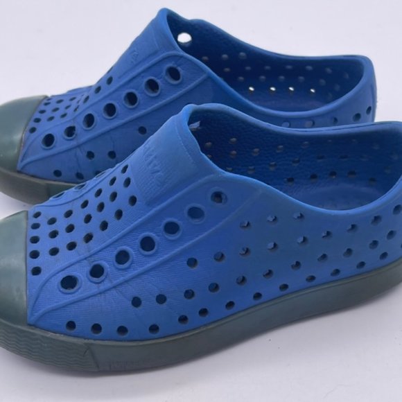 Native Jefferson Size C8 8 Navy Blue Toddler Slip On Shoes - Picture 7 of 11